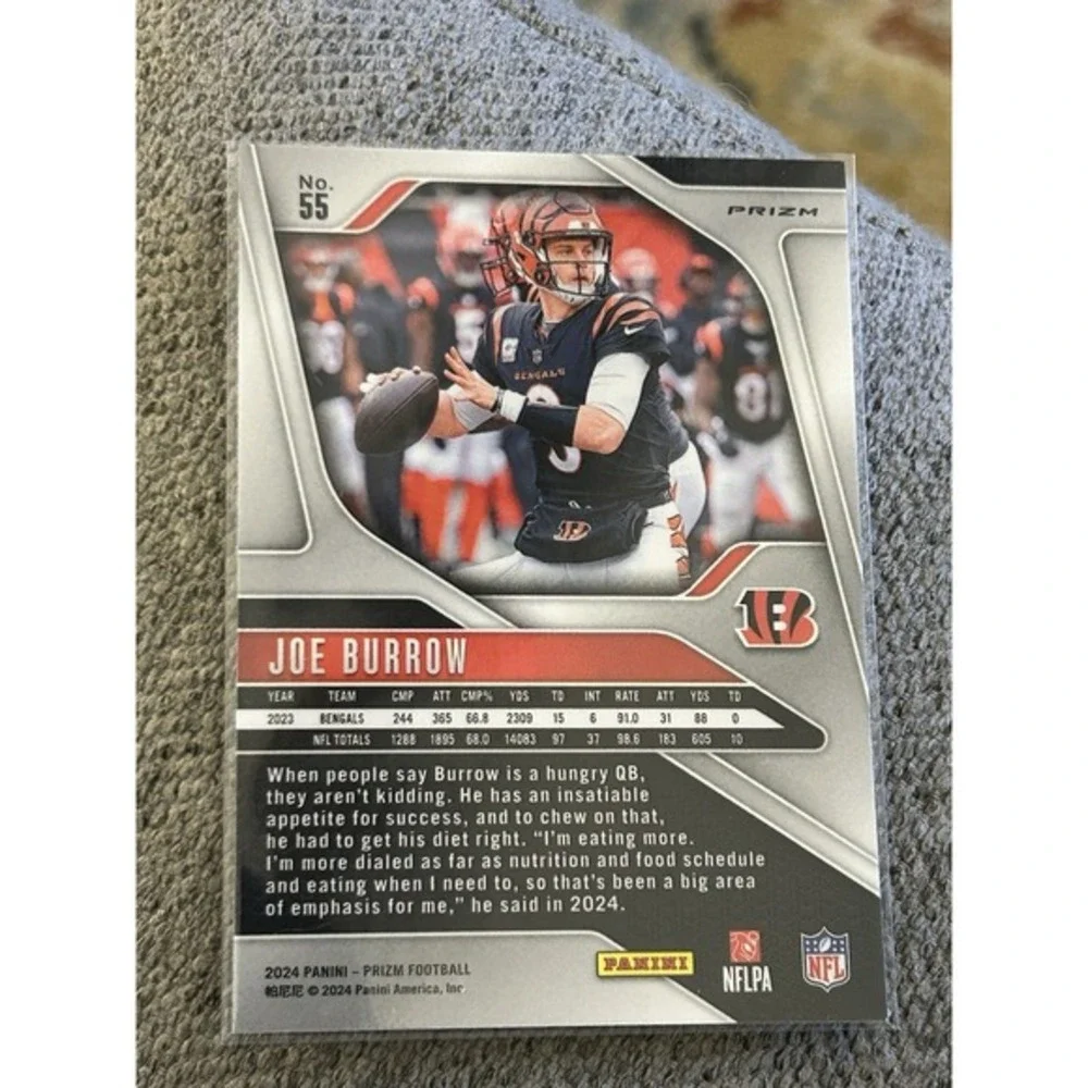 Joe Burrow Silver Prizm Panini‎ Cincinnati Bengals Quarterback 2024 NFL Football